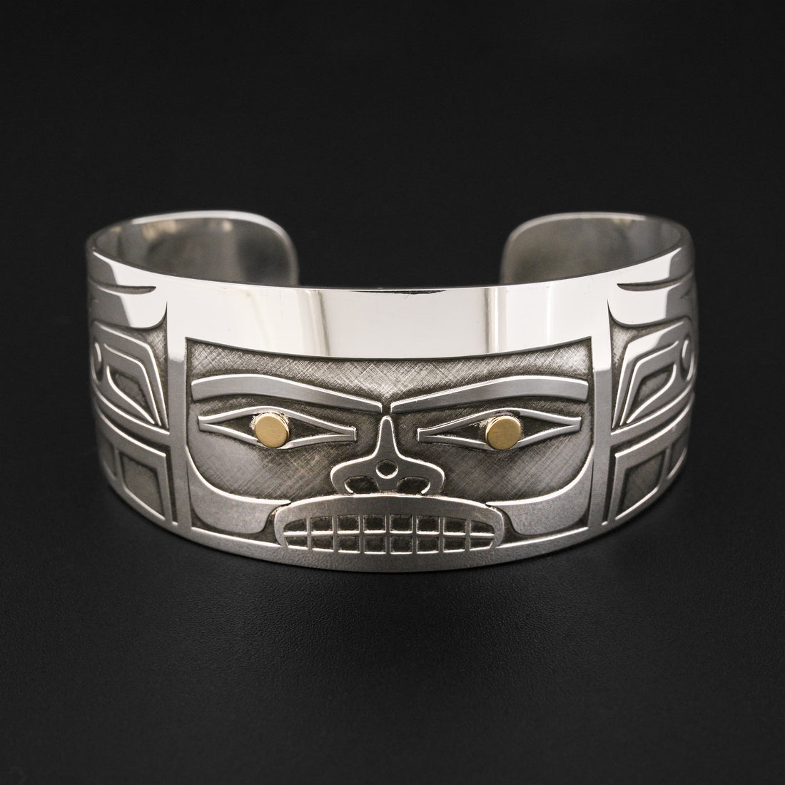 Chilkat - Silver Bracelet with 18k Gold Overlay