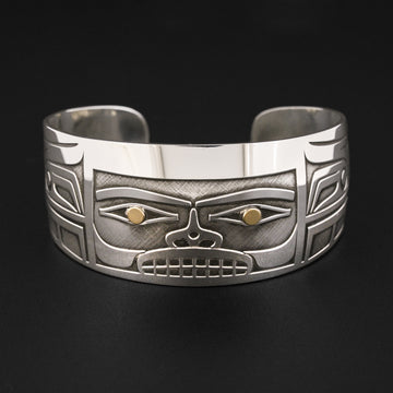 Chilkat - Silver Bracelet with 18k Gold Overlay
