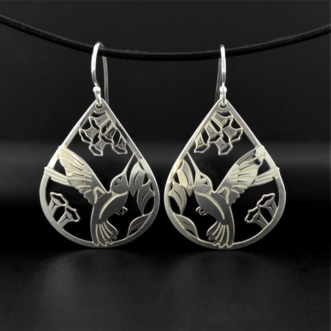 Hummingbirds - Silver Earrings