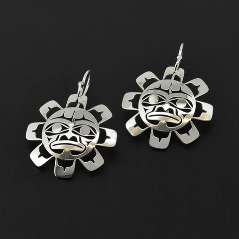 Sun - Silver Earrings