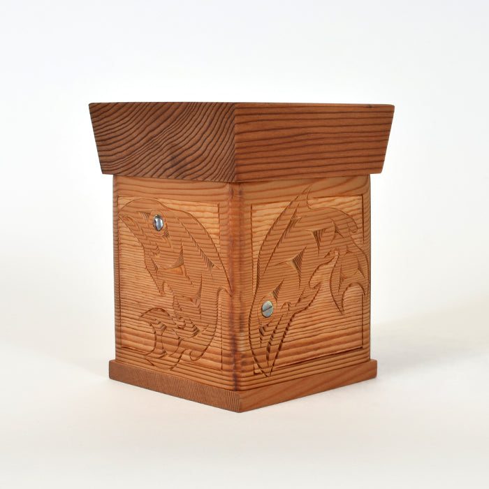 Salmons' Home Coming - Bentwood Box with Abalone