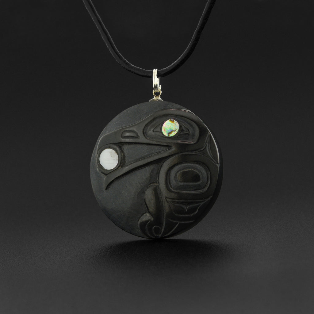 Raven and Light - Argillite Pendant