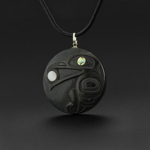 Raven and Light - Argillite Pendant