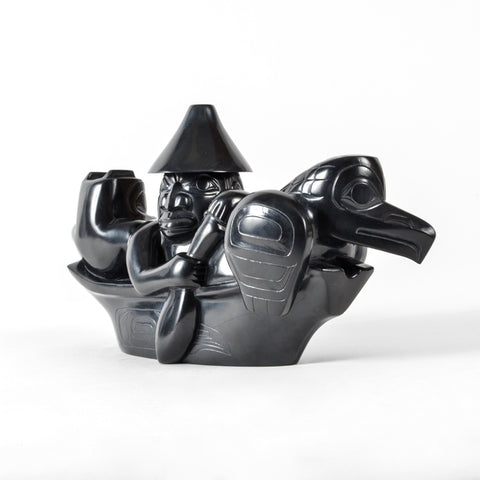 Canoe - Argillite Sculpture