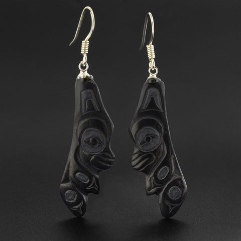 Killer Whale - Argillite Earrings