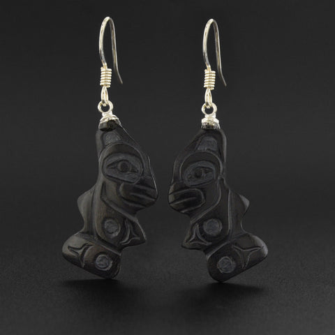 Killerwhale - Argillite Earrings