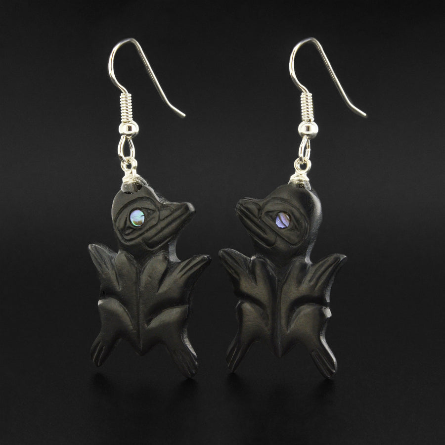 Frogs - Argillite Earrings