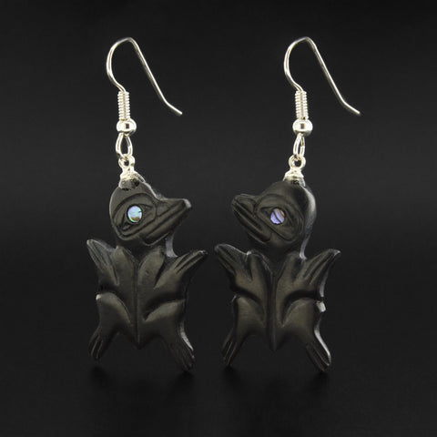 Frogs - Argillite Earrings