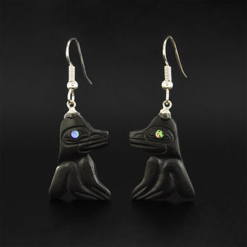 Frogs - Argillite Earrings