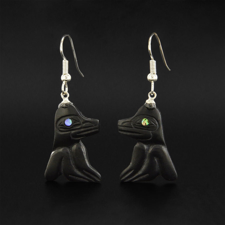 Frogs - Argillite Earrings