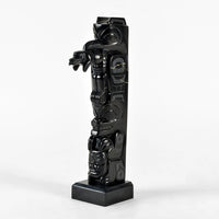 Raven, Frog and Bear - Argillite Pole