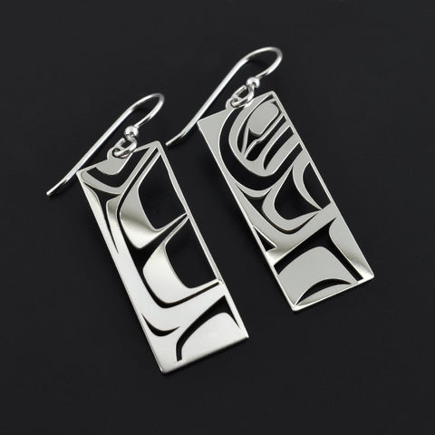 Raven Box - Silver Earrings