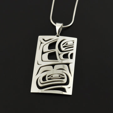 Raven Box - Silver Pendant