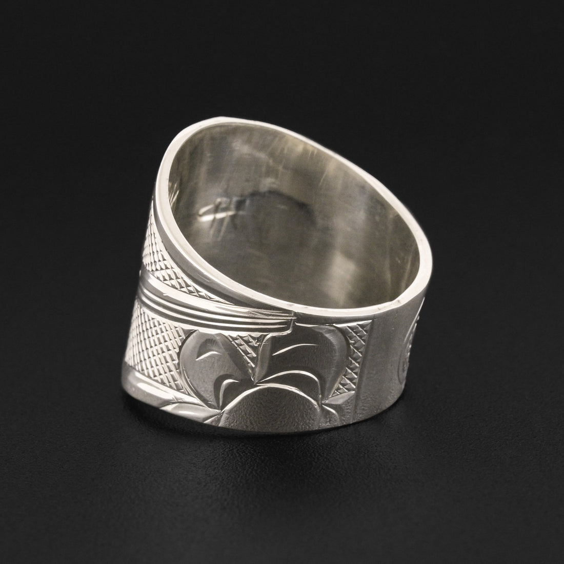 Hummingbird - Silver Ring with 14k Rose Gold