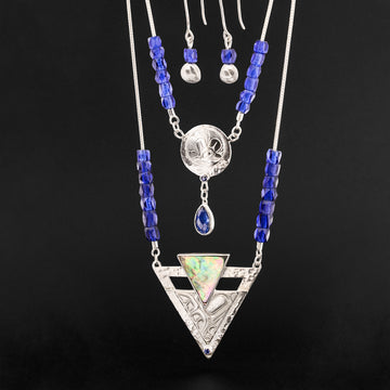 Hummingbird - Silver Necklaces and Earrings Set