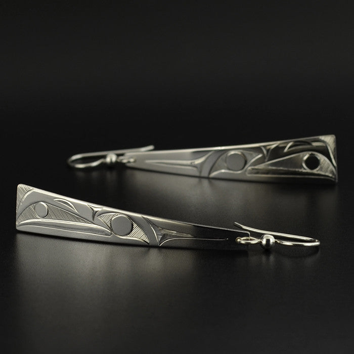 Raven and the Light - Silver Earrings