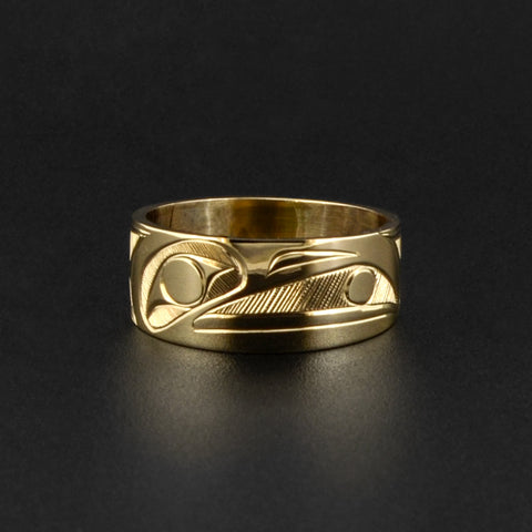 Raven and the Light - 14k Gold Ring