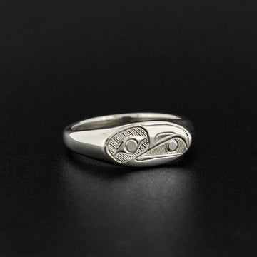 Raven and Light - Silver Ring