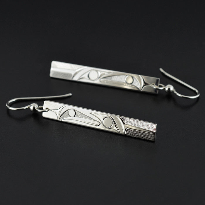 Raven and the Light - Silver Earrings