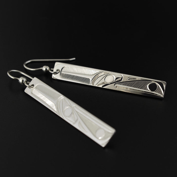 Raven and the Light - Silver Earrings