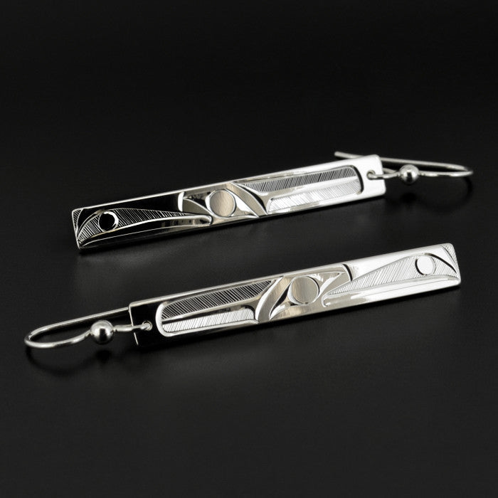 Raven and the Light - Silver Earrings