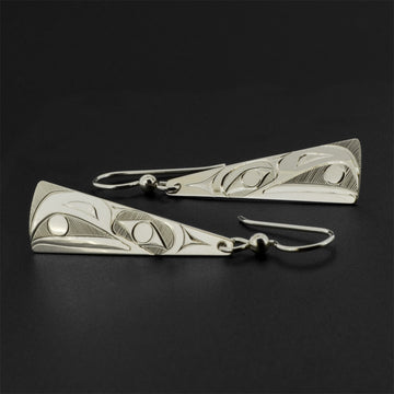 Raven and Light - Silver Earrings