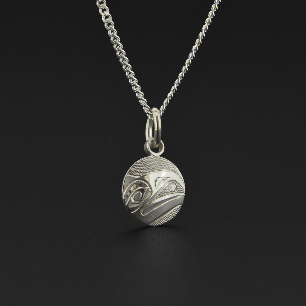 Raven and Light - Silver Pendant
