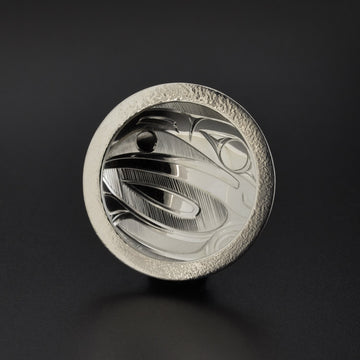 Raven and the Light - Silver Pendant
