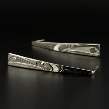 Raven and the Light - Silver Earrings