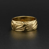 Raven and Light - 14k Gold Ring