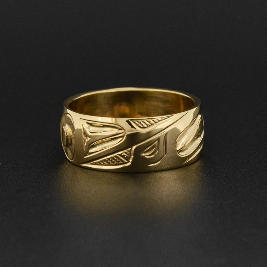 Raven and Light - 14k Gold Ring