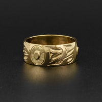 Raven and Light - 14k Gold Ring