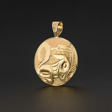 Wolf - 14k Gold Pendant
