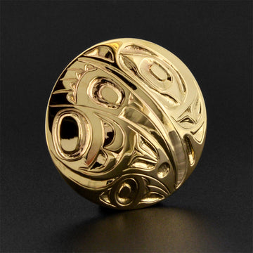Raven - 14k Gold Pendant