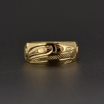 Raven and the Light - 14k Gold Ring