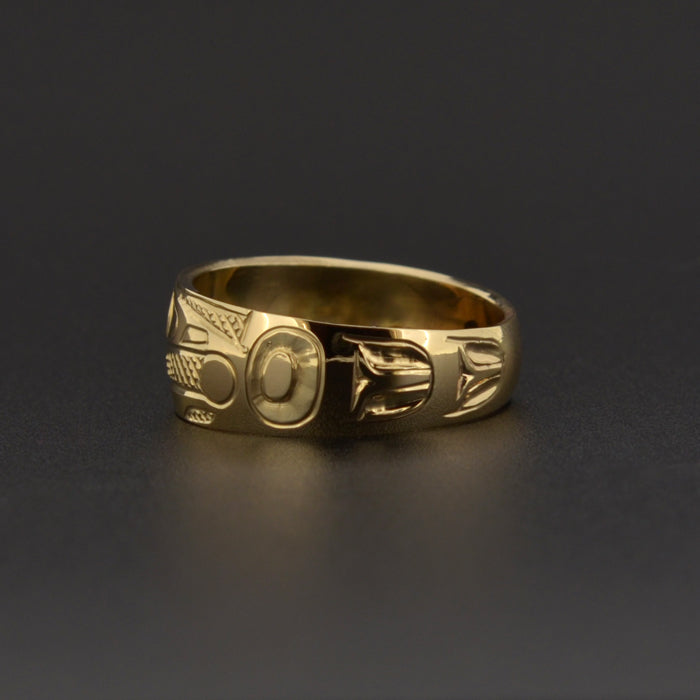 Raven and the Light - 14k Gold Ring