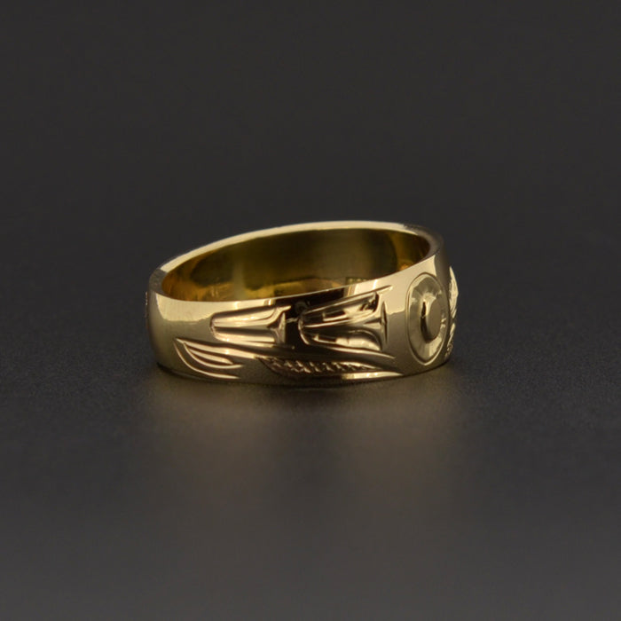 Raven and the Light - 14k Gold Ring