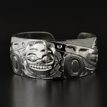 Ravens and the Sun - Silver Bracelet