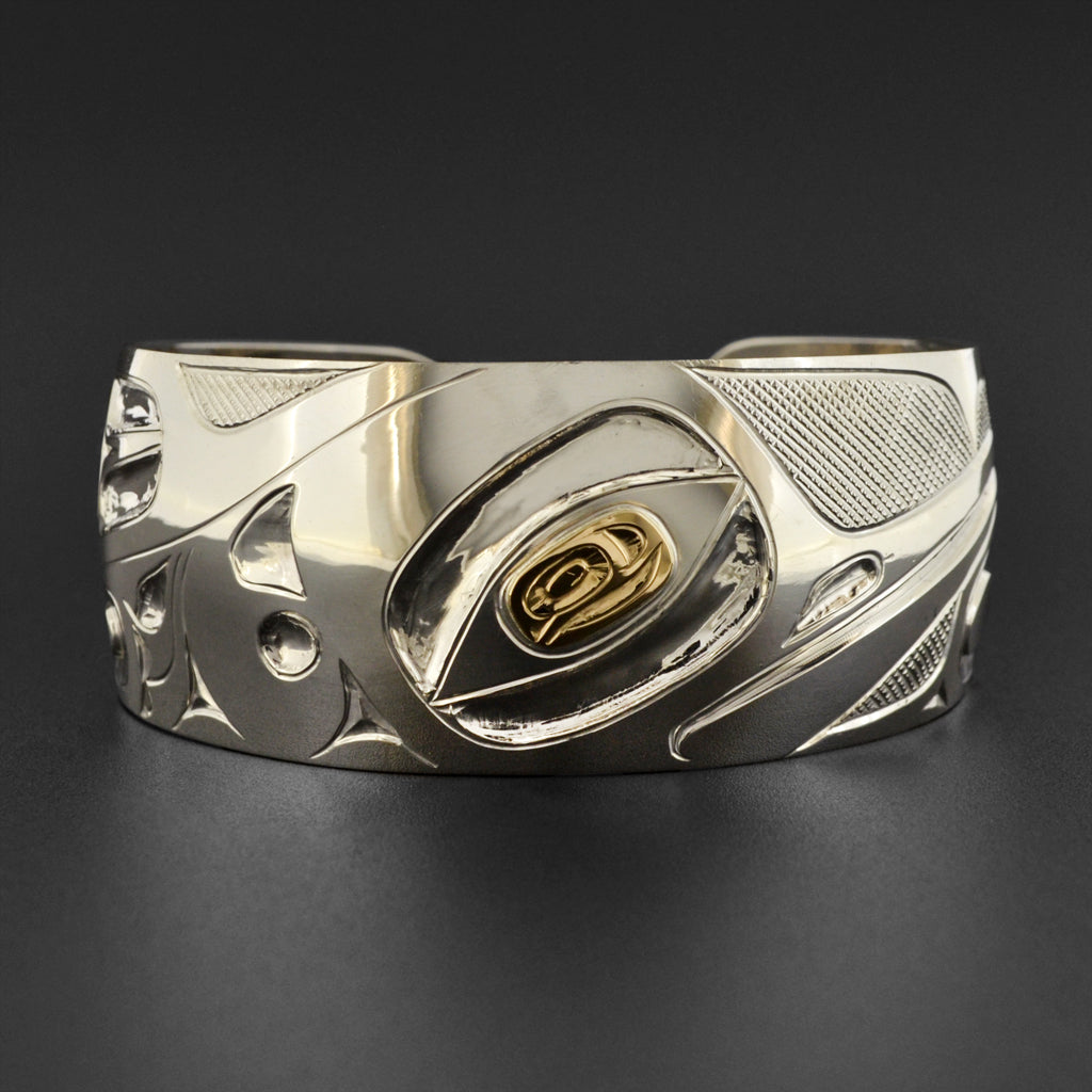 Hummingbird - Silver Bracelet with 14k Gold