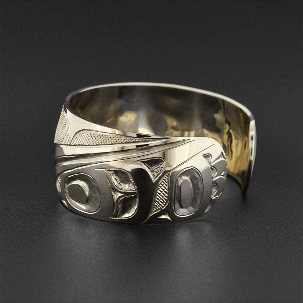 Hummingbird - Silver Bracelet with 14k Gold