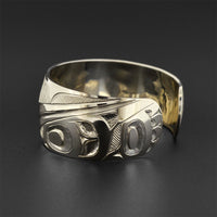 Hummingbird - Silver Bracelet with 14k Gold
