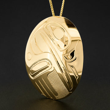 Raven -14k Gold Pendant