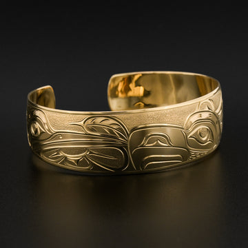Hummingbird and Eagle - 14k Gold Bracelet