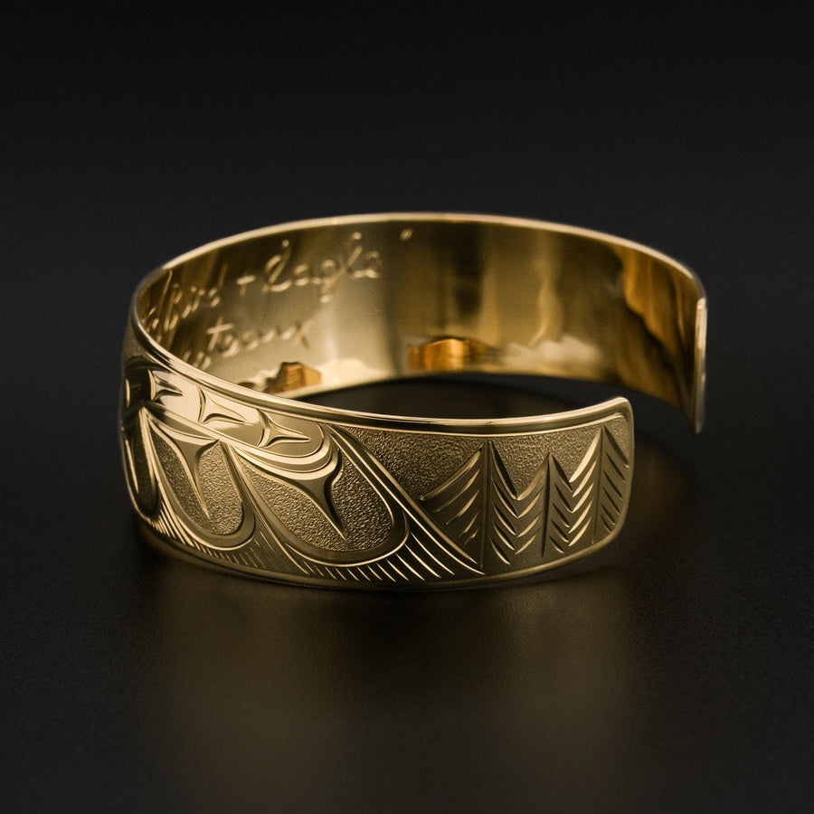 Hummingbird and Eagle - 14k Gold Bracelet