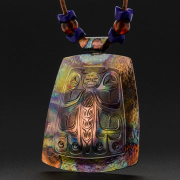 Hamumu - Copper Pendant on Leather Necklace