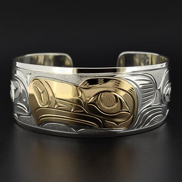 Eagle - Silver Bracelet with 14k Gold