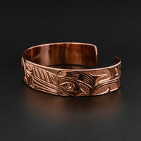 Wolf and Moon - Copper Bracelet