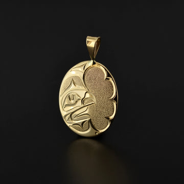 Moon - 14k Gold Pendant