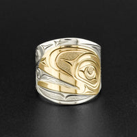 Raven and Light - Silver Bracelet with 14k Gold