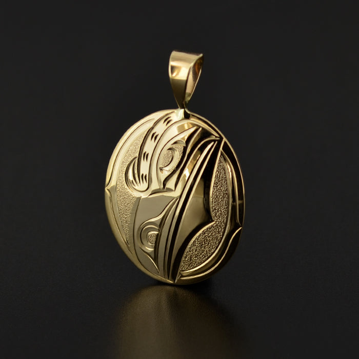 Raven - 14k Gold Pendant